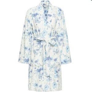Berkshire Blanket Floral Microfleece Kimono Robe in Watercolor Floral